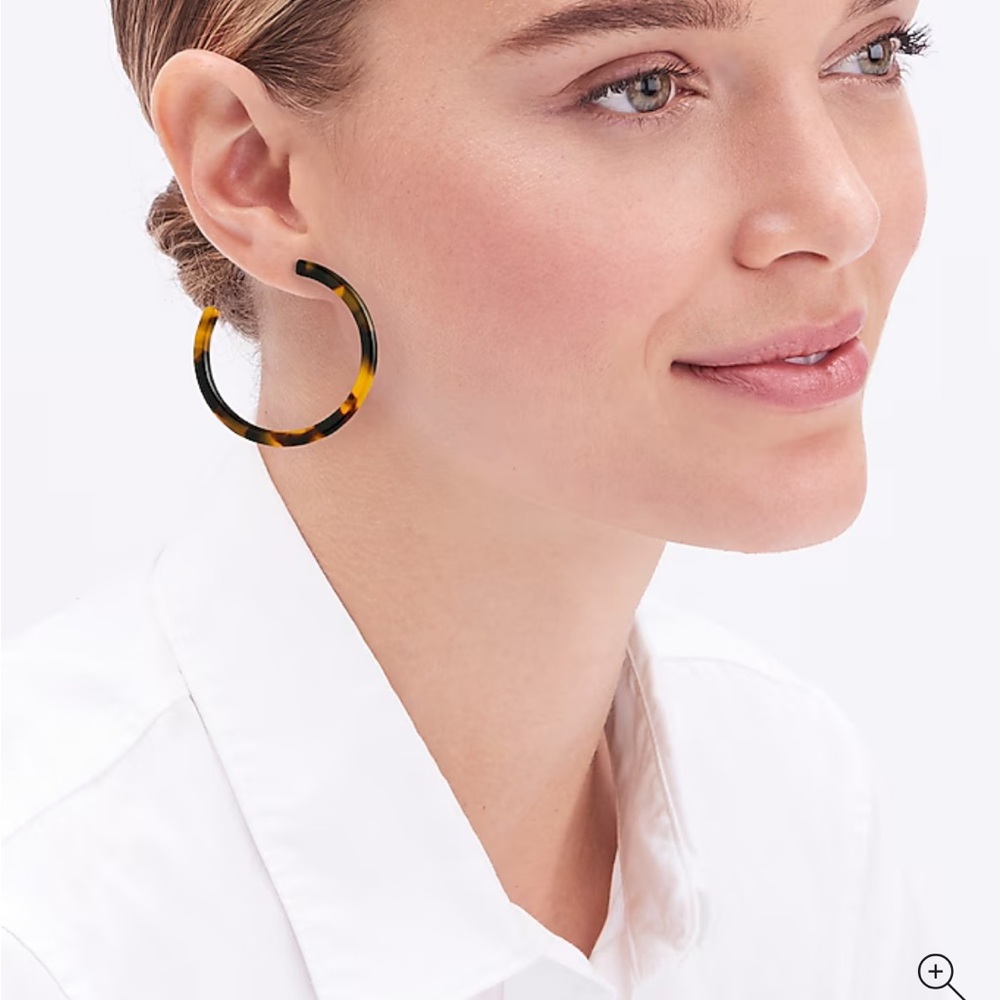 J. Crew Factory Tortoise Hoop Earrings